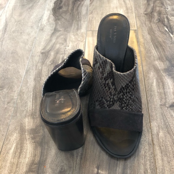Rag & Bone snakeskin slides sz 39 - Picture 2 of 4